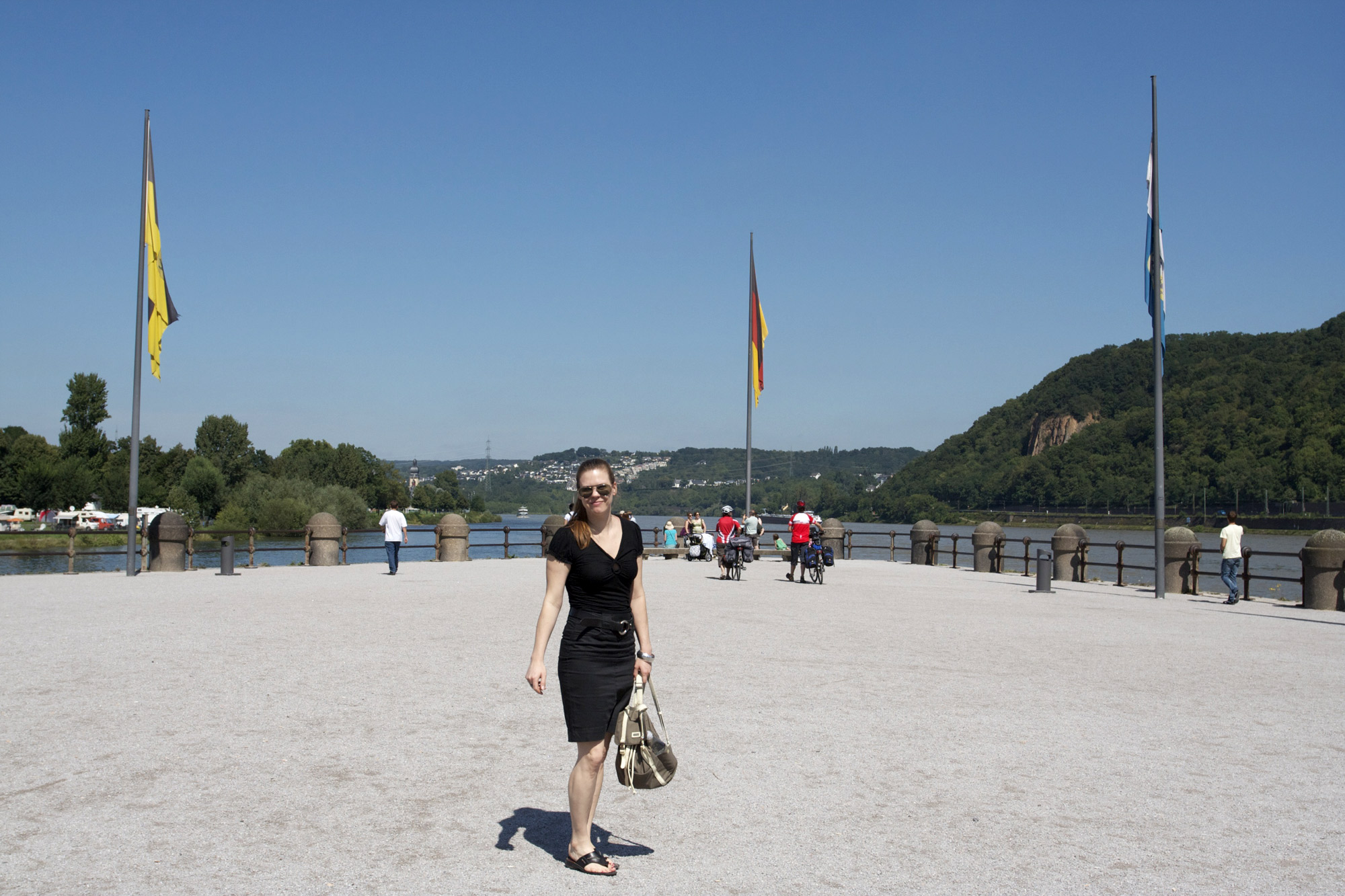 Here I am where the Rhine and Mosel converge