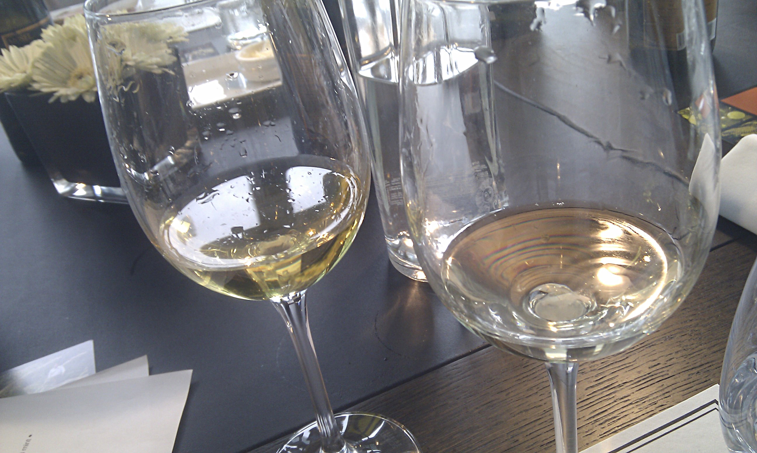 colour difference: rich 1990 Auslese vs light Urban Riesling